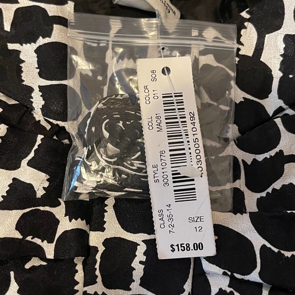 White House Black Market Silk Dress Size 12 NWT style 300110776 - Picture 4 of 5